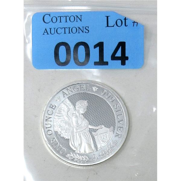 1 Oz. 2021 .999 Fine Silver St. Helena Angel Coin