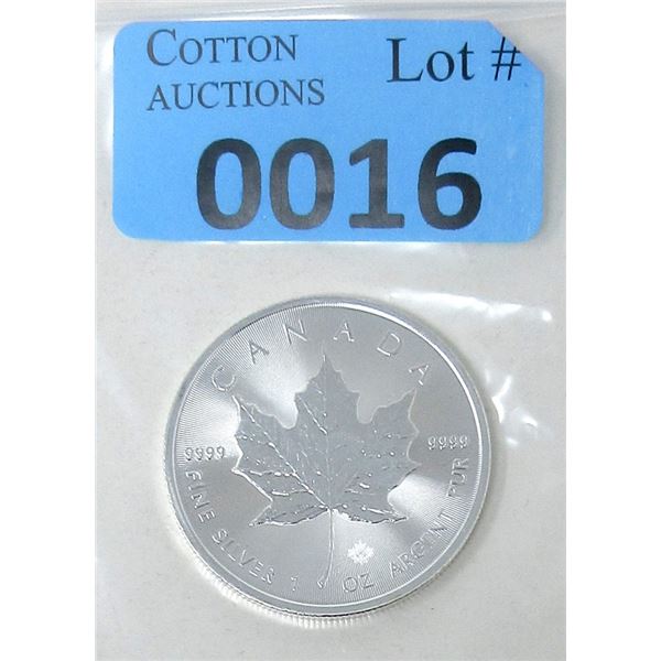 1 Oz .9999 Fine Silver 2020 Canada Maple Leaf Coin