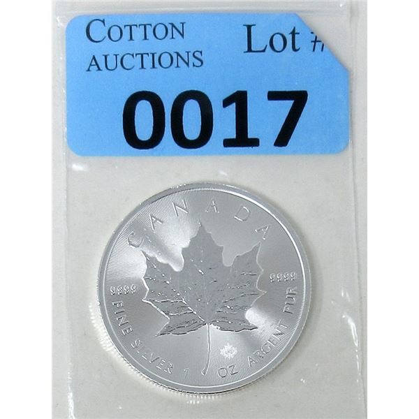 1 Oz .9999 Fine Silver 2020 Canada Maple Leaf Coin
