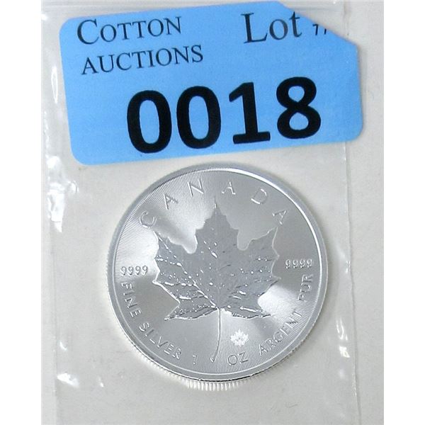 1 Oz .9999 Fine Silver 2020 Canada Maple Leaf Coin