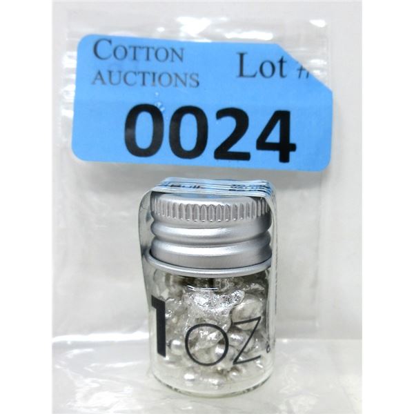 1 Oz. .999 Fine Silver Shot in Sealed Bottle