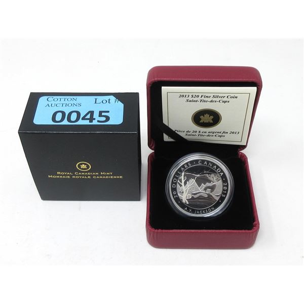 2013 Canada .9999 Silver 31.39 Gram $20 Coin