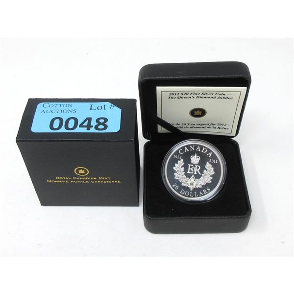 2012 Canada .9999 Silver $20 Coin