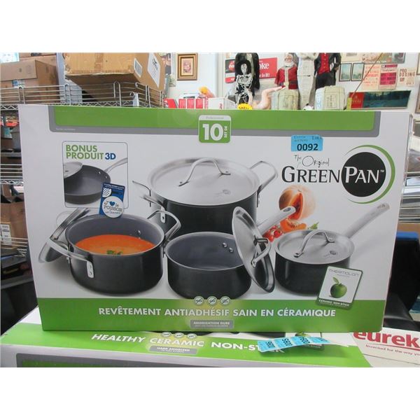 New 10 Piece Original Green Pan Cookware Set