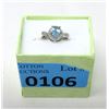 Image 2 : 1.6 CT Blue Topaz & Diamond Dinner Ring