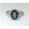Image 1 : Sterling Silver Mystic Topaz 7 & Diamond Ring