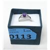 Image 2 : Sterling Silver Tanzanite, Amethyst & Diamond Ring