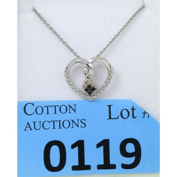 Black Diamond Heart Pendant