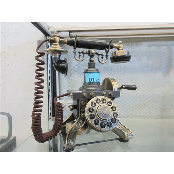 Vintage Style Push Button Cradle Telephone