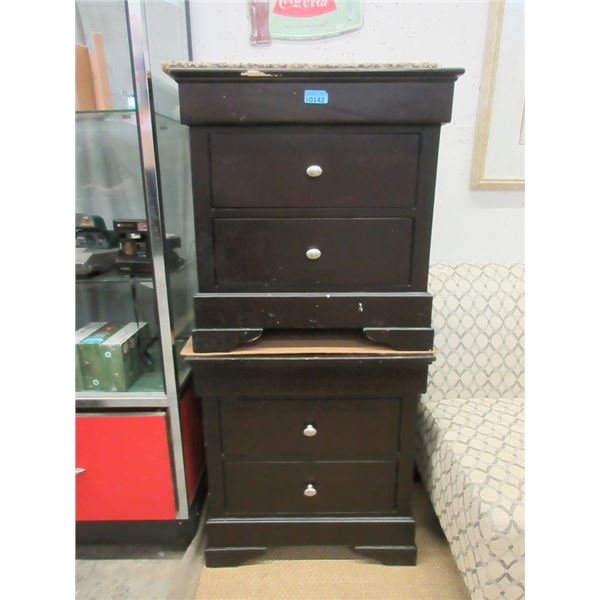 Pair of 2 Drawer Night Stands - 17" x 25" x 25"