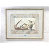 Image 1 : Large Framed Still Life Print of Lyre & Vases