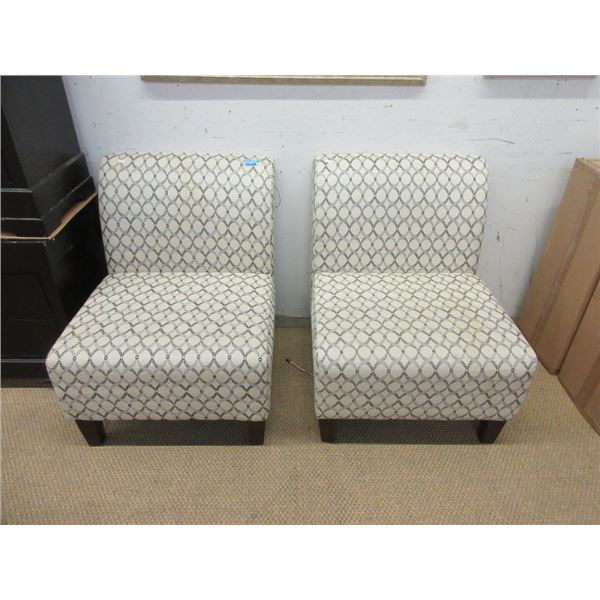 Pair of Fabric Upholstered Accent Chairs