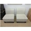 Image 1 : Pair of Fabric Upholstered Accent Chairs