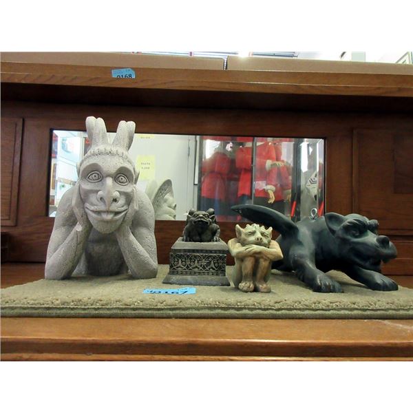 Gargoyle Trinket Box & 3 Gargoyle Figurines