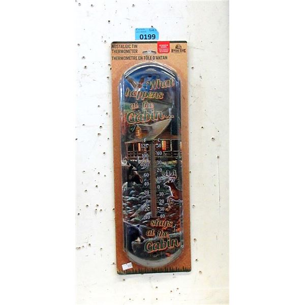 New Nostalgic Cabin Metal Thermometer
