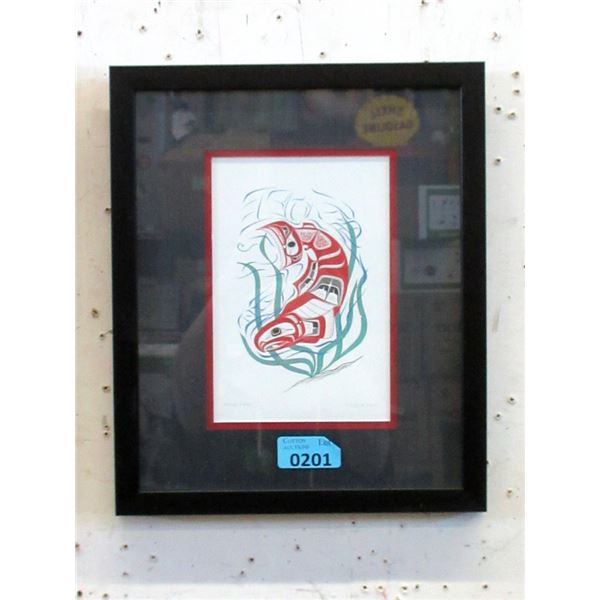 Richard Shorty Framed Print - Salmon Eagle