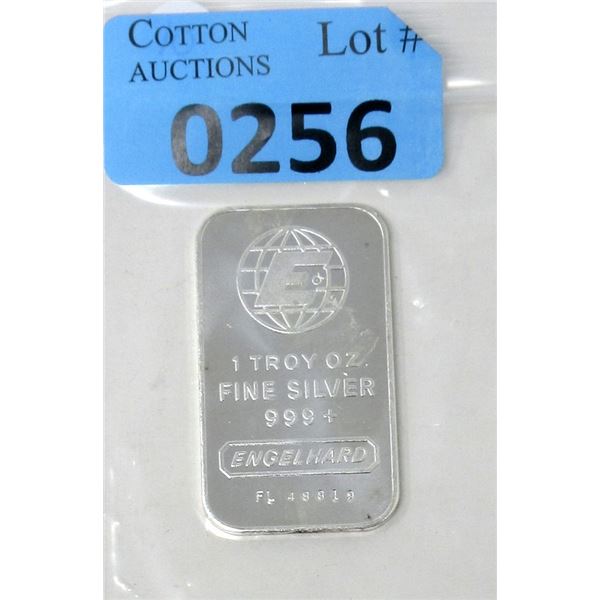 1 Oz. Engelhard .999+ Silver Bar