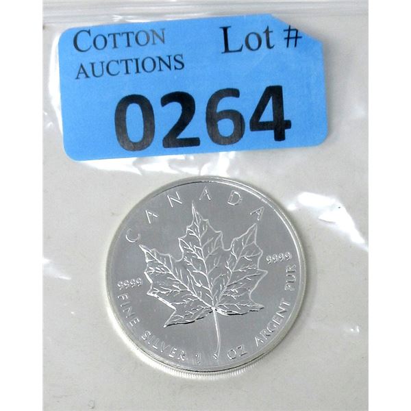 1 Oz. 1989 Canada .9999 Silver Maple Leaf Coin