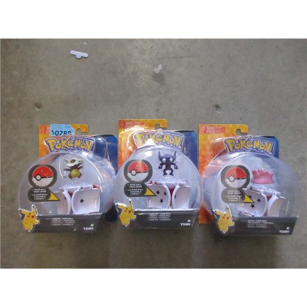 3 Pokémon Poke Ball Toys