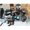 Image 1 : 9 Assorted Digital and SLR Camera and Lenses