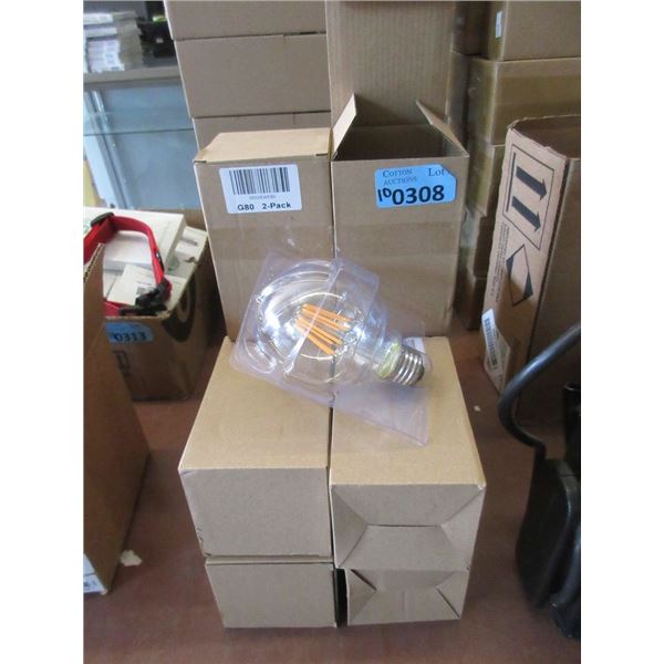 10 Single G80 Light Bulbs