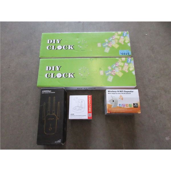 2 DIY Clocks, 2 WiFi Repeaters & 1 Earbuds