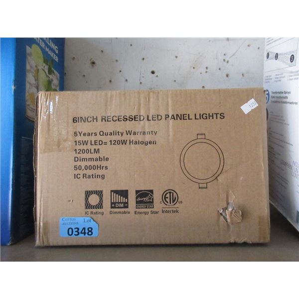 Box of 6" Recessed Panel Lights - 6 in Box