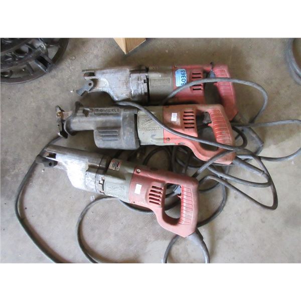 3 Electric Heavy Duty Reciprocating Saws