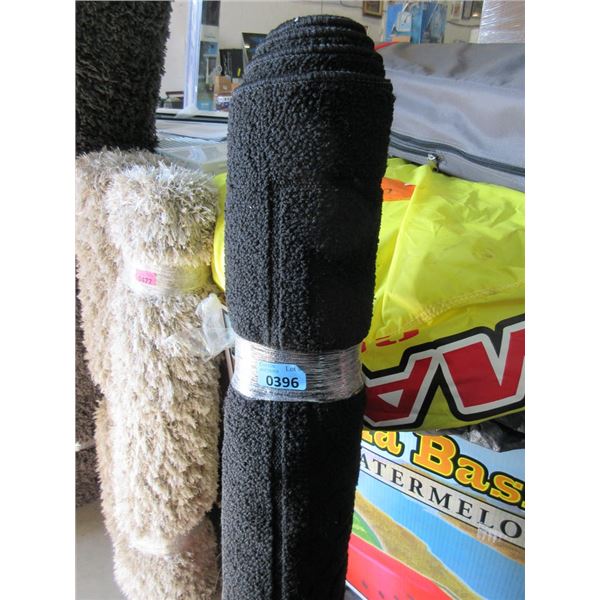 4' x 6' Black Low Pile Area Carpet