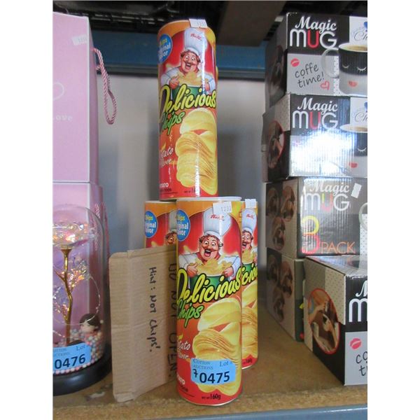 7 New Joke "Snake in a Can" Chip Tubes