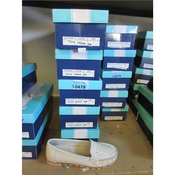 5 New Pairs of Ladies Loafers - Size 39