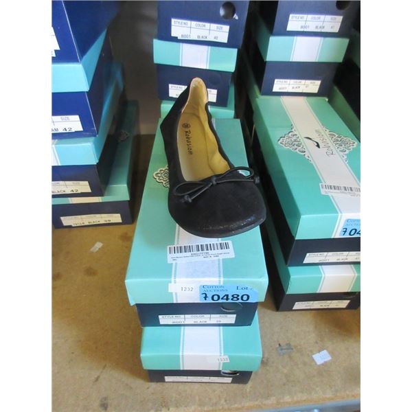 7 New Pairs of Ladies Black Ballet Flats