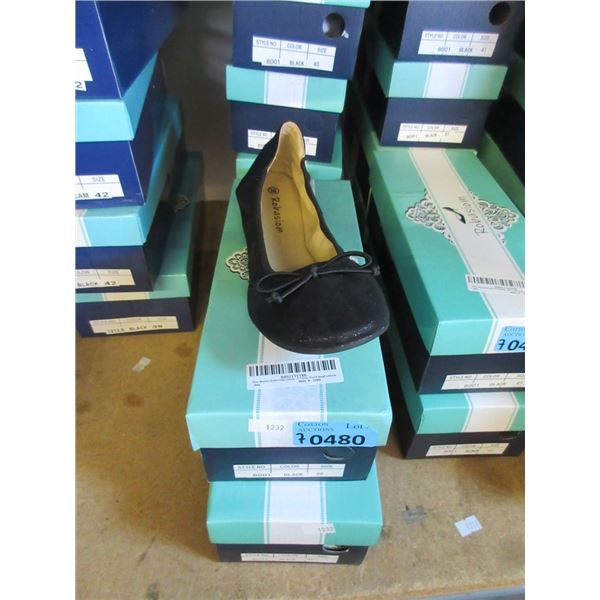 7 New Pairs of Ladies Black Ballet Flats