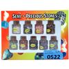 Image 1 : Set of 9 Small Bottles of Semi-Precious Stones