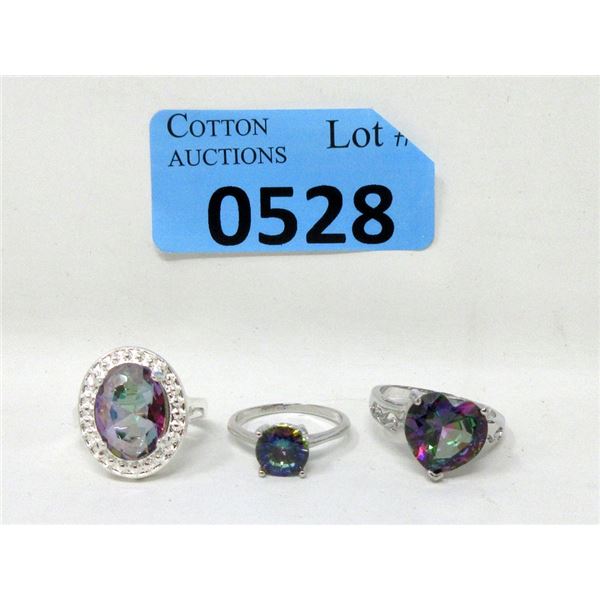 3 New Mystic Topaz Rings