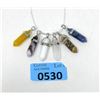 Image 1 : 6 Healing Point Gemstone Pendants & 1 Chain