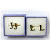 Image 1 : 28 New Pairs of Stud Earrings with Initials