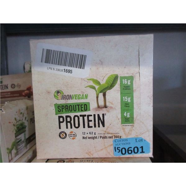 15 Boxes of 12 Vegan Sprouted Protein Bars