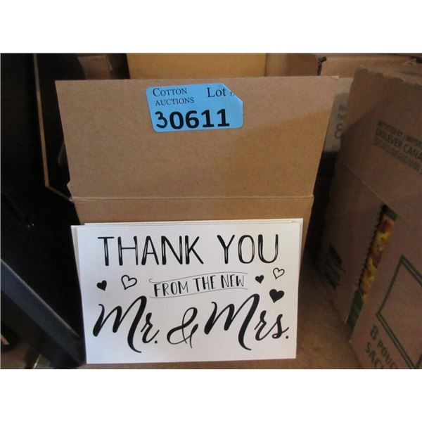 3 Boxes of New Thank You Cards