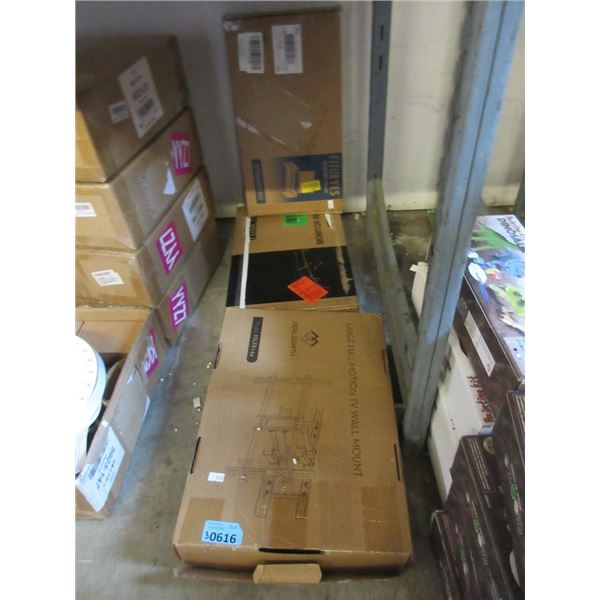 2 Monitor Risers & 1 TV Wall Mount