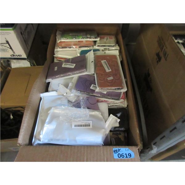 Box of 100+ Assorted New Cell Phone Covers