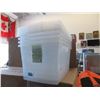 Image 1 : Case of 5 New 50 L Clear Storage Totes w/ Lids
