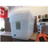 Image 1 : Case of 5 New 50 L Clear Storage Totes w/ Lids