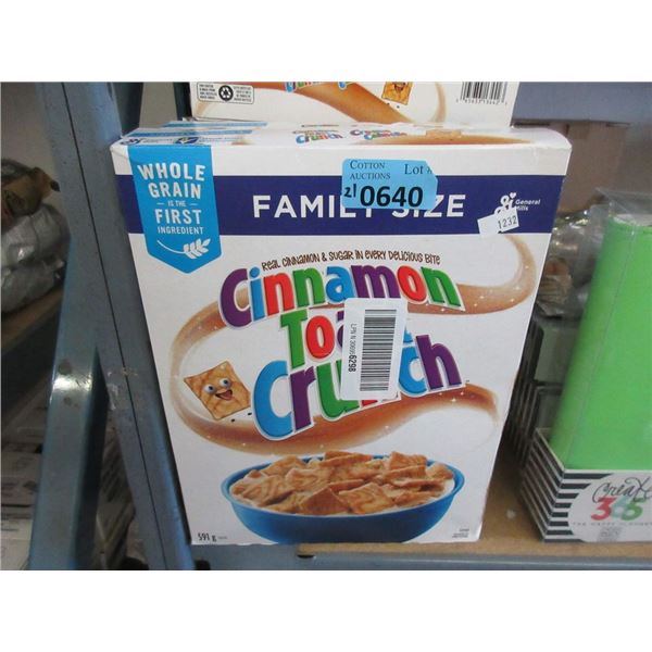 21 x 591 g Boxes of Cinnamon Toast Crunch Cereal