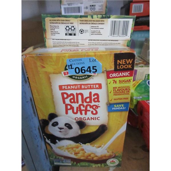12 x 300 g Boxes of Organic Panda Puffs Cereal