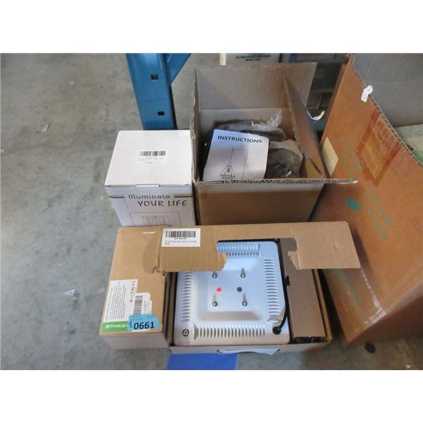 Grow Lights & 3 Assorted Light Fixtures