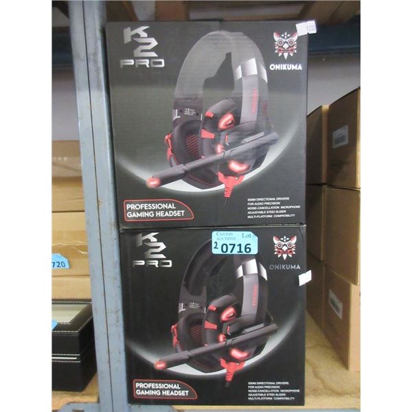 2 K2 Pro Onikuma Professional Gaming Headsets