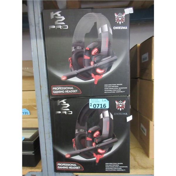 2 K2 Pro Onikuma Professional Gaming Headsets