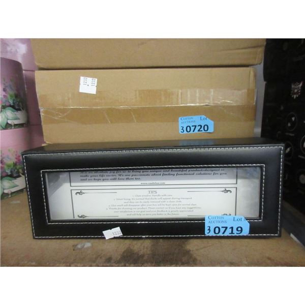 3 New Glass Topped 6 Slot Watch Display Boxes