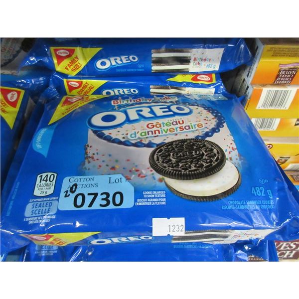 20 x 482 g Bags of Birthday Cake Oreo Cookies